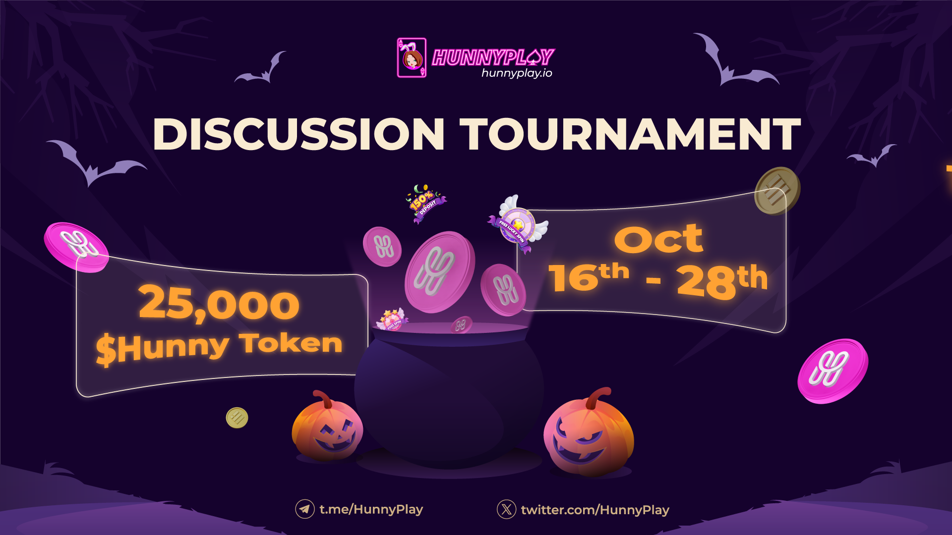 HUNNYPLAY GIVEAWAY - CELEBRATE OCTOBER WITH A REWARD OF 125,000 $HUNNY