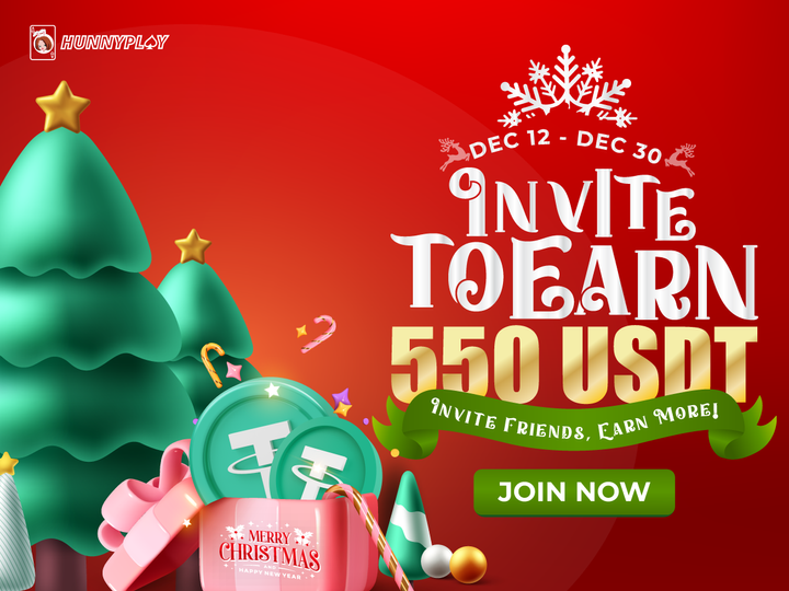 INVITE TO EARN CHRISTMAS GIFT: UP TO 550 USDT REWARD